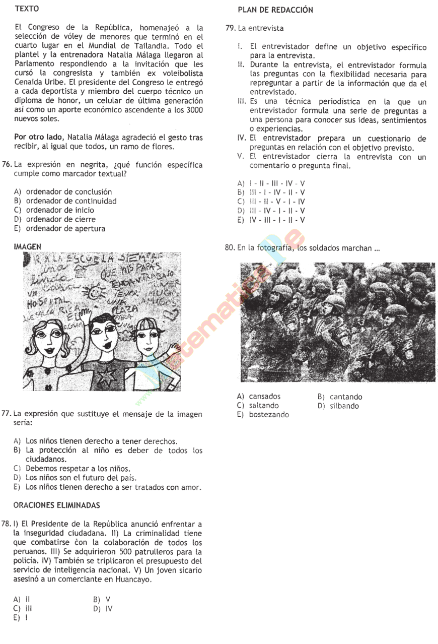 EXAMEN ADMISION UNCP examen admision uncp: