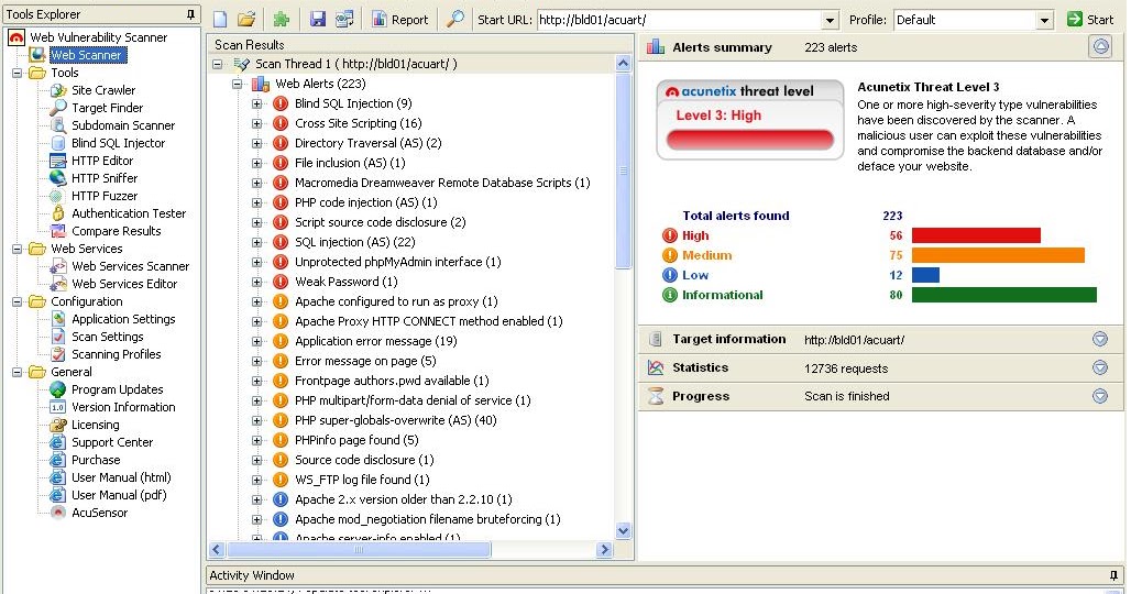 Acunetix Web Vulnerability Scanner 8