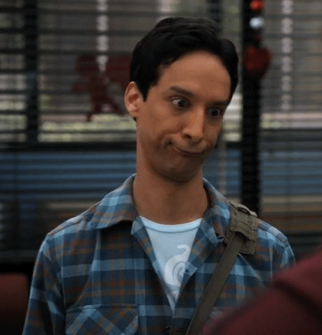 Abed Community sarcasm gif