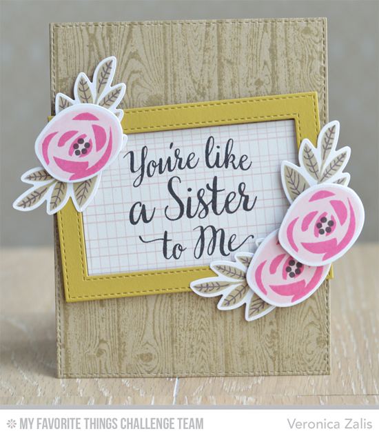 Like a Sister to Me Card by Veronica Zalis featuring the True Friends stamp set, and the Modern Blooms stamp set and Die-namics