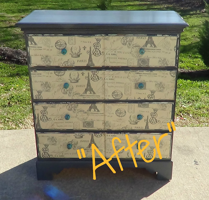 Paris Themed Decoupage Furniture