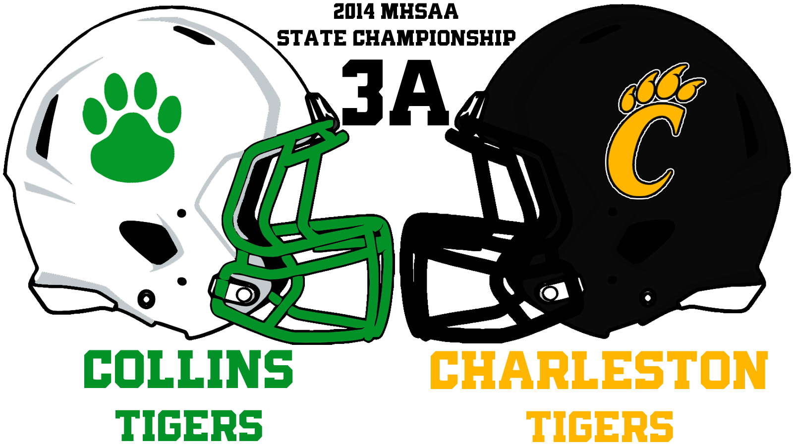 Mississippi High School Football Helmets 2014 State Championships