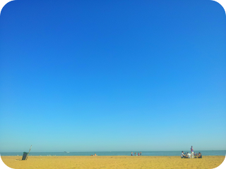 blue sky beach
