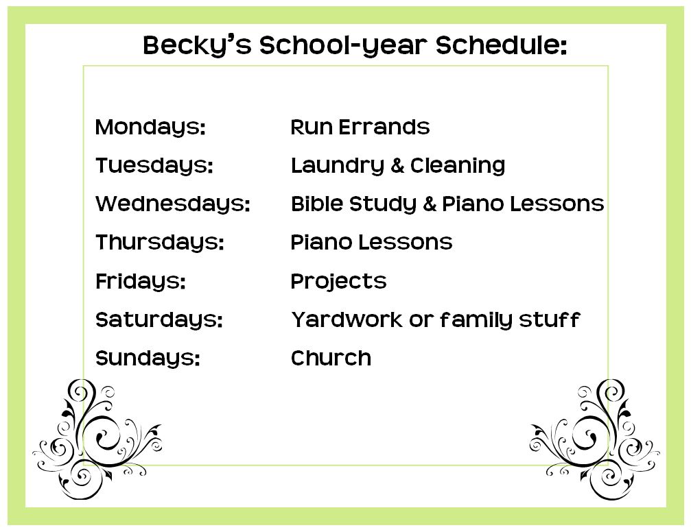 How I organize for school MY schedule for the school year
