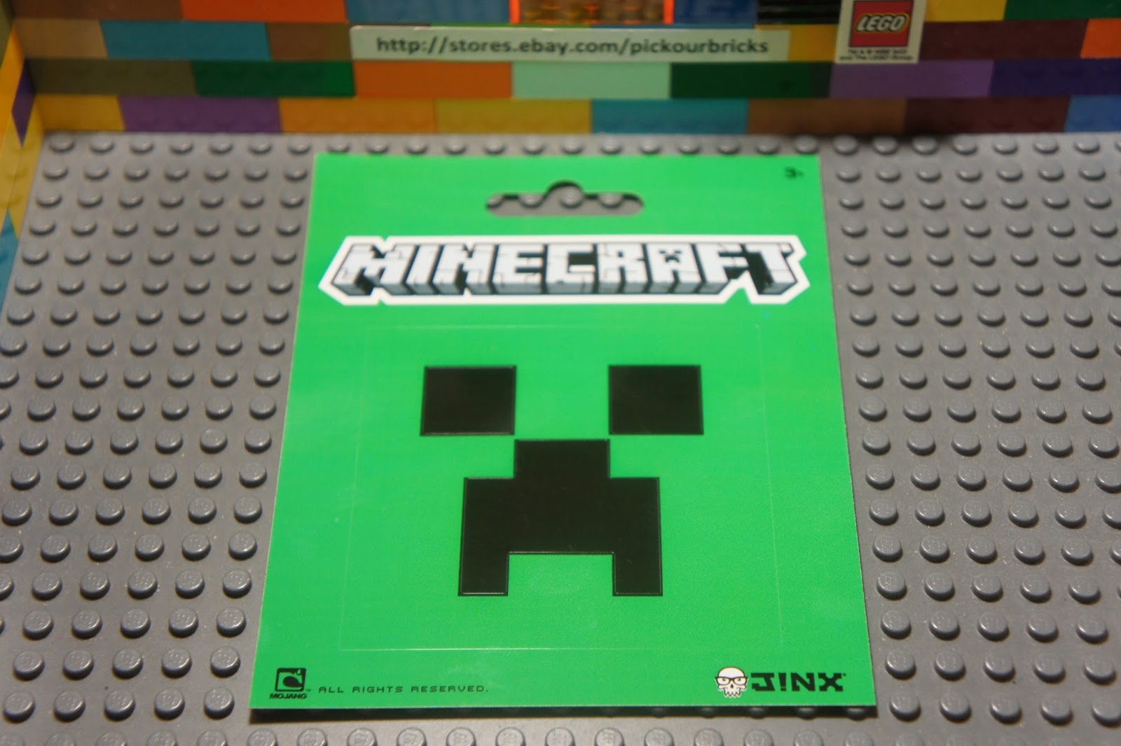 MINECRAFT STICKER Logo & Green Creeper Face Decal Official Licensed 3x3