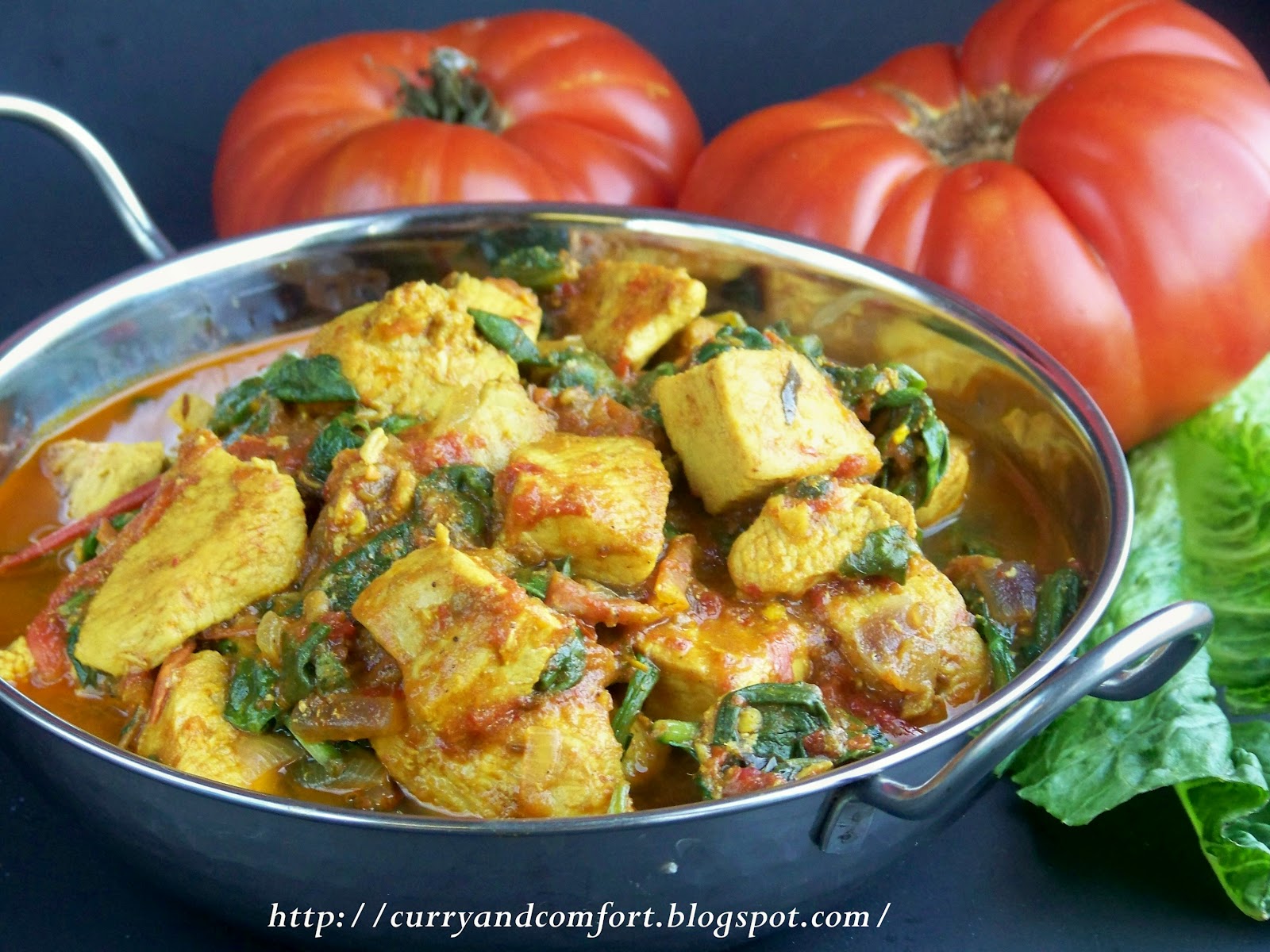 Kitchen Simmer Chicken, Spinach and Tomato Curry