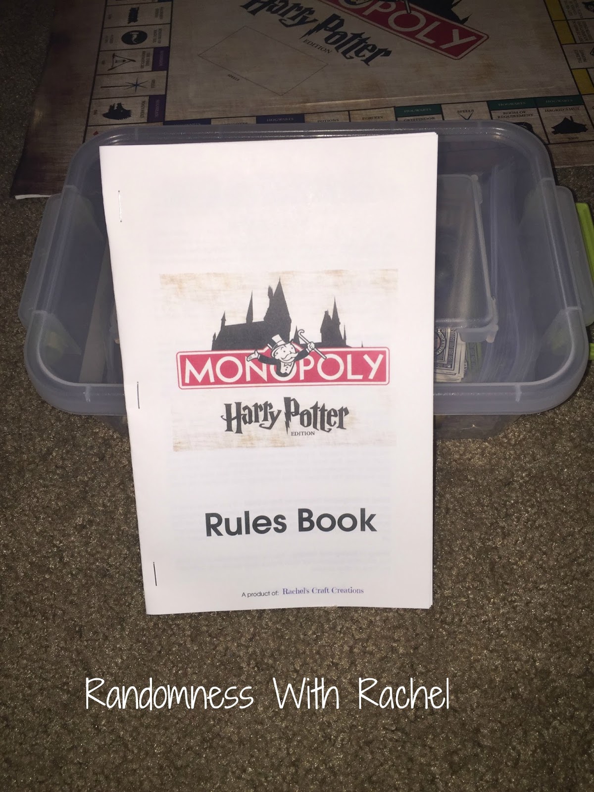 Randomness with Rachel: Craft Project: Harry Potter Monopoly
