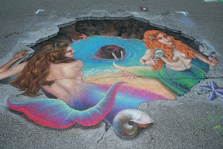 3D Street Painting Mermaids on Street 