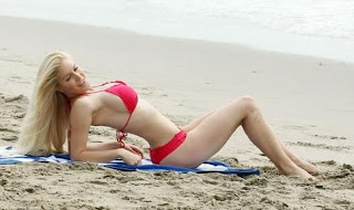 Heidi Montag Red Bikini Santa Monica