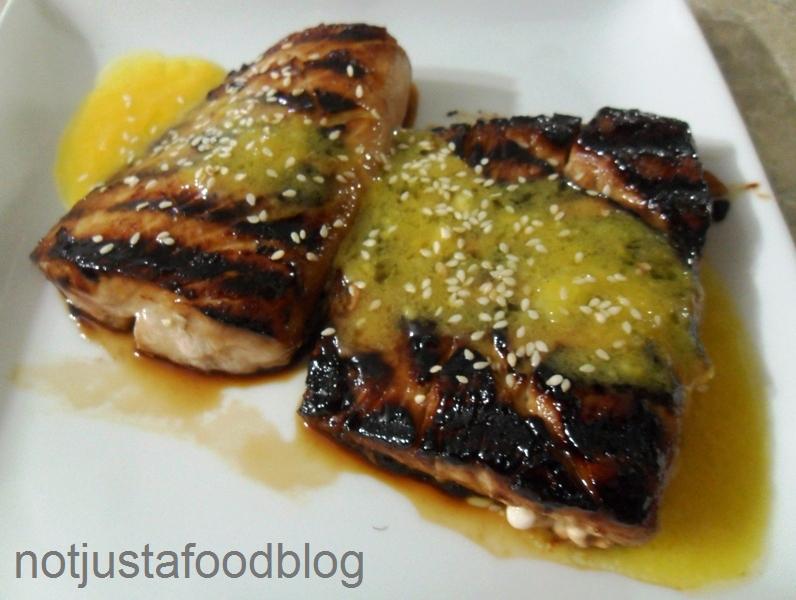 Grilled MahiMahi with Orange Mango Sauce Not Just A Food Blog