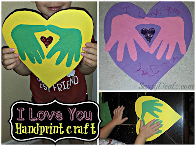 valentines day handprint heart craft