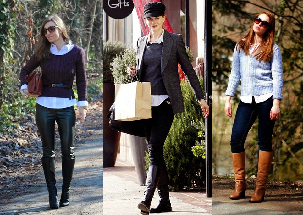 calca jeans com bota longa