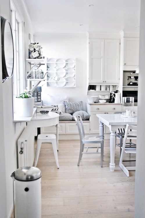 10 Diseños de Cocinas en Blanco Integral