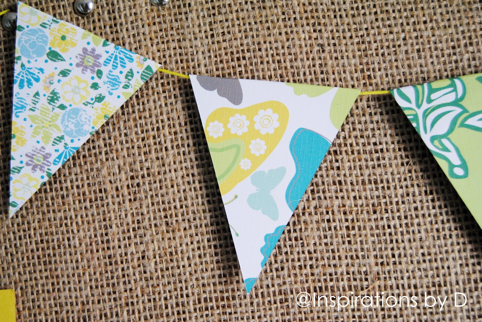 Inspirations by D DIY Scrapbook Paper Bunting