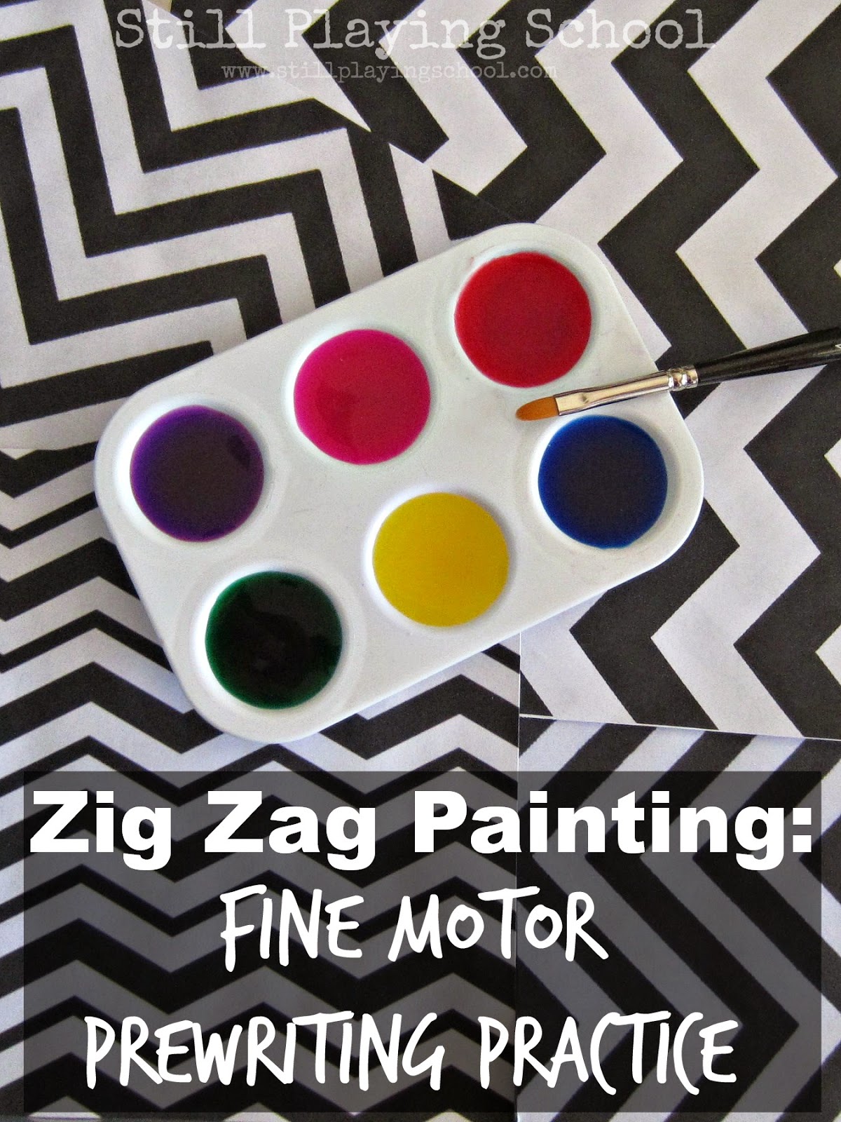 Zig Zag Painting Still Playing School