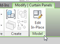 Revit Oped Curtain Wall Panel Edit In Place