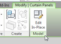 Revit OpEd: Curtain Wall Panel - Edit in Place