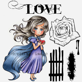 Visible Image stamps character stamp love rose shadow gate stamp