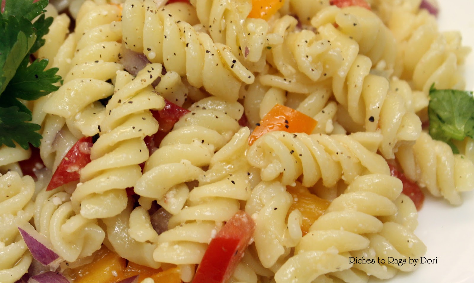 *Riches to Rags* by Dori Sweet Peppers Pasta Salad