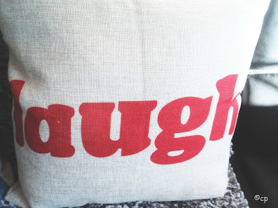 Close up of the Laugh cushion