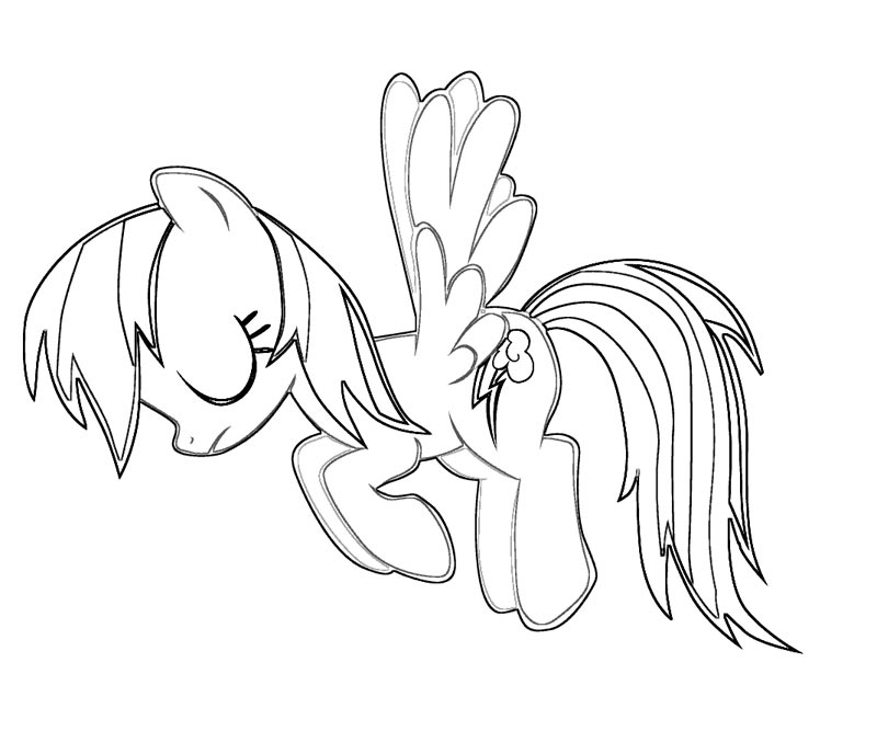 Printable My Little Pony - Rainbow Dash 13 Coloring Page title=