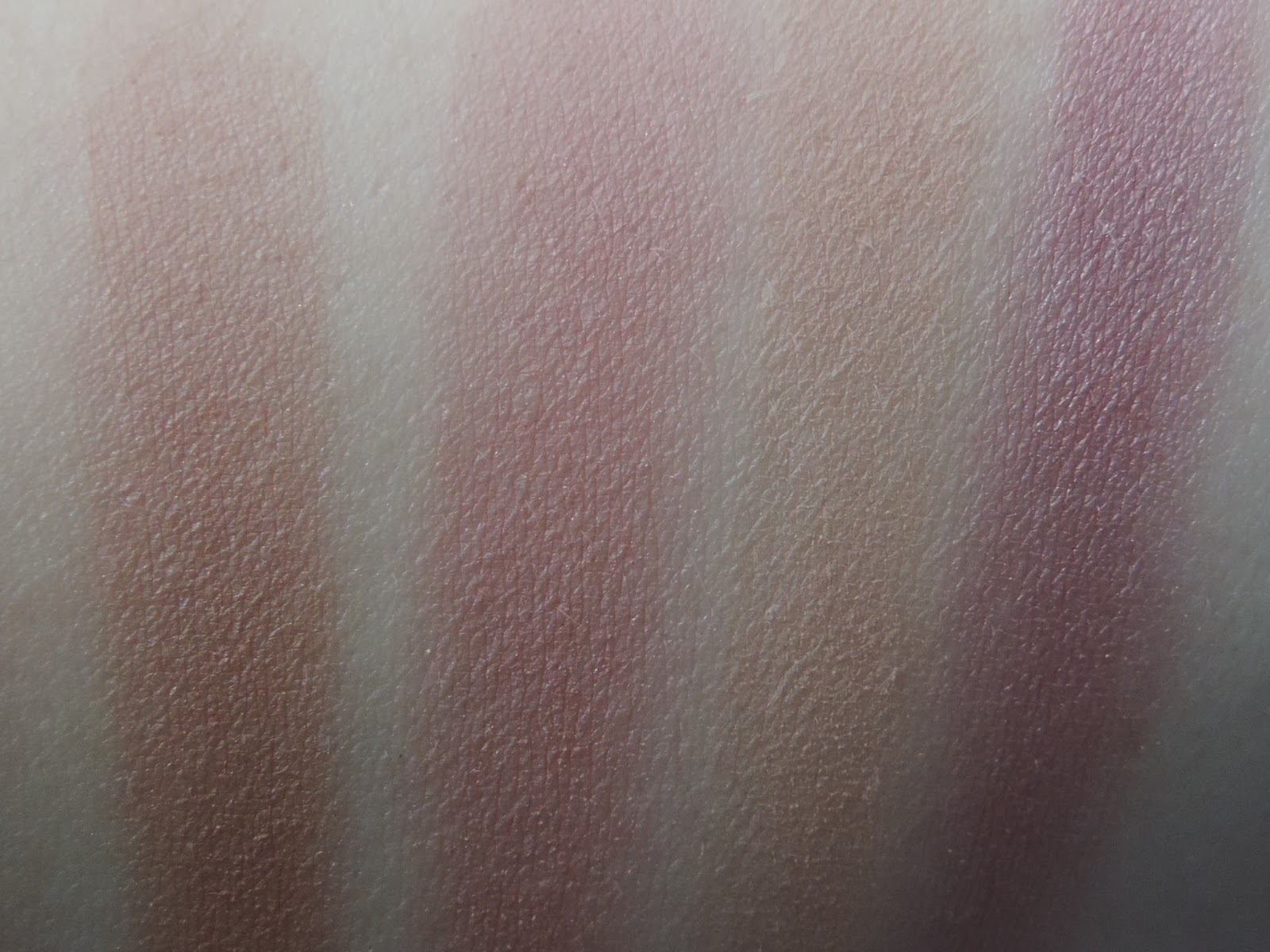 From left: Benefit Dallas, Tarte Exposed, MAC Tenderling, Nars Sin