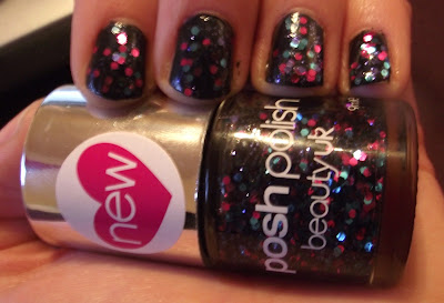 Beauty UK Posh Polish Intense Glitter Nail Varnish Swatch- 18 Pinkabloo Beauty UK Posh Polish Intense Glitter Nail Varnish Swatch Review - 18 Pinkabloo