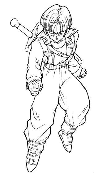 Trunks dragon ball para colorear | Pinta y Colorea dibujos