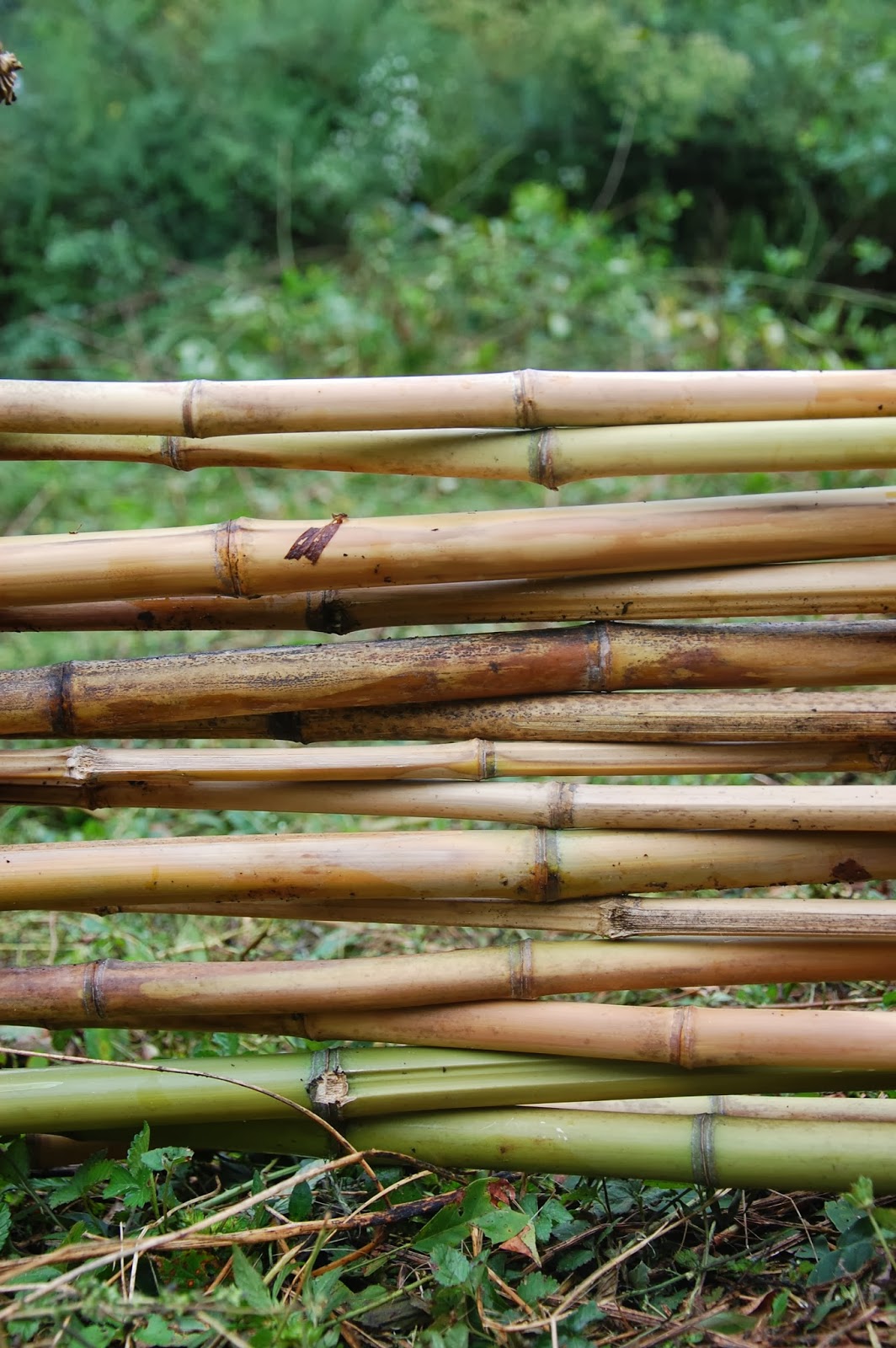 The Hippie Homestead Building a Raised Bed with Bamboo