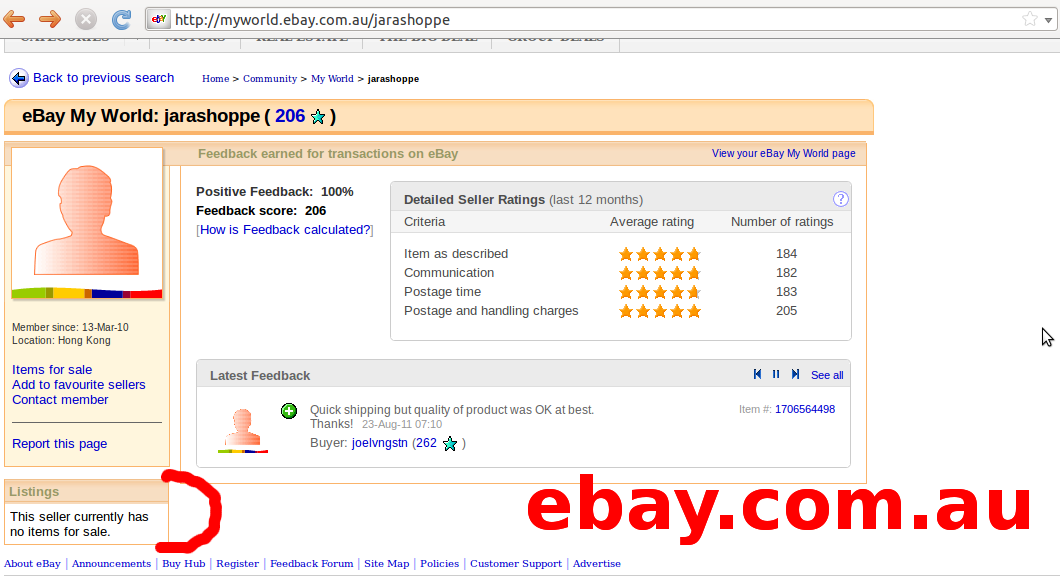 Technical Informations Missing items for sale on Ebay, difference