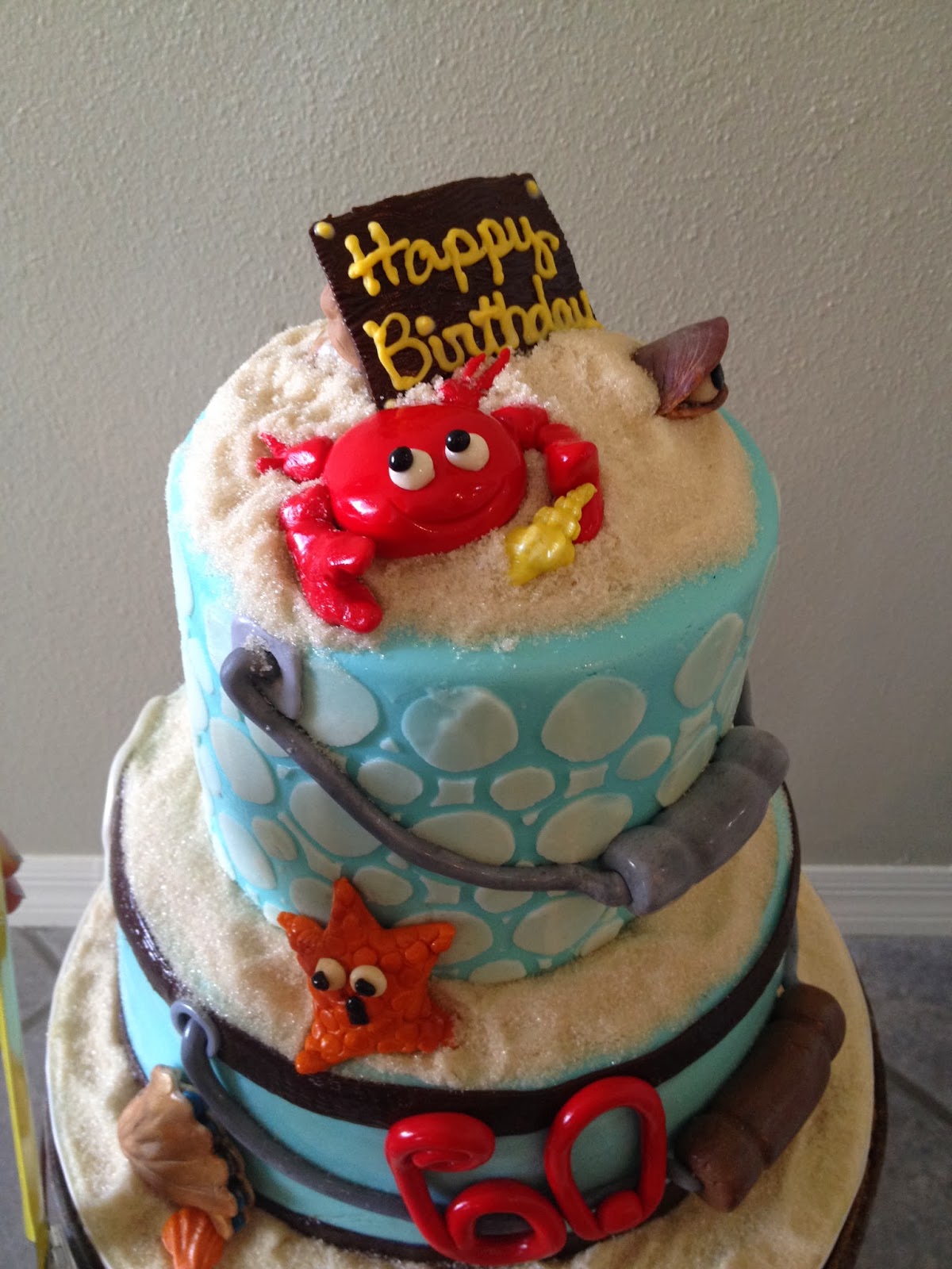 Sweet T's Cake Design Beach Themed Sand Bucket Birthday Cake