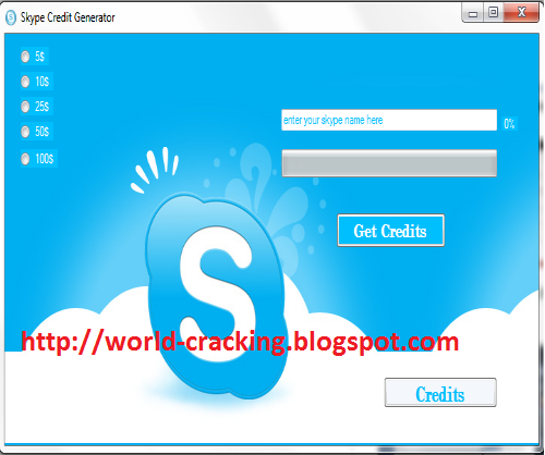 Skype Credit Generator V5.0 Free