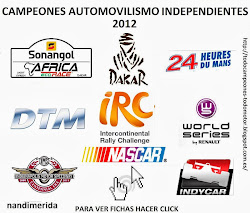 ( TODOMOTOR ) CAMPEONES COMPETICIONES AUTOMOVILISMO INDEPENDIENTE 2012