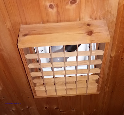 Wooden bathroom lamp