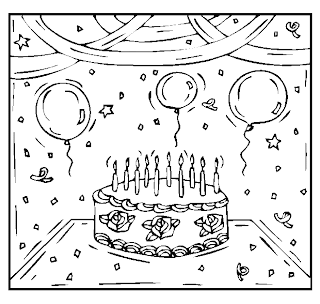 Happy Birthday Coloring Pages