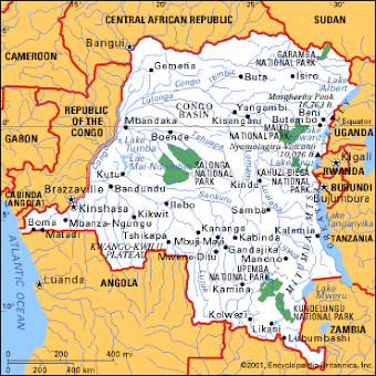 Map of DRC