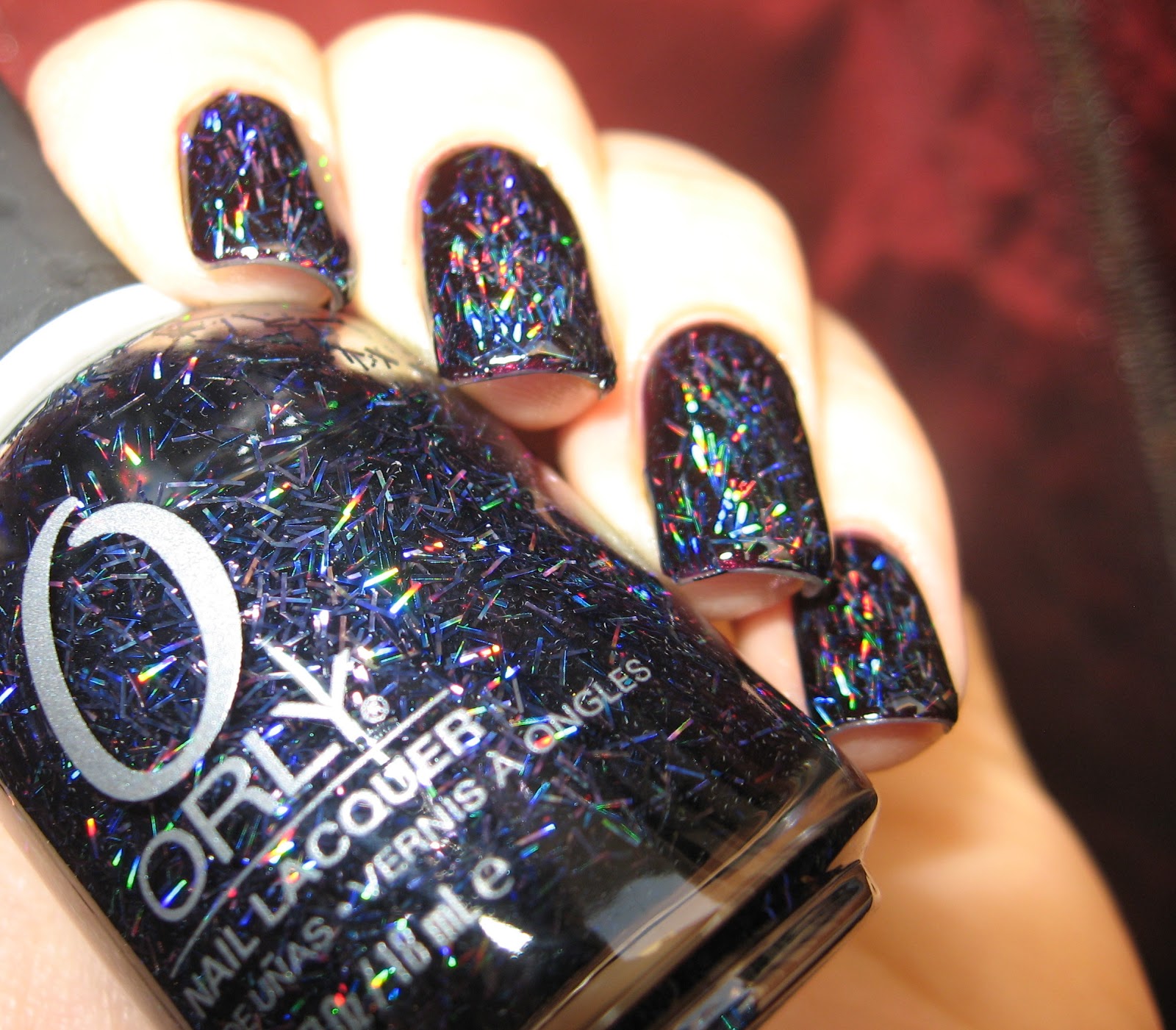 Orly Sunglasses At Night Navy Dark Blue Holo Holographic Glitter