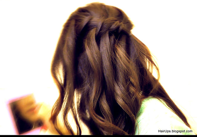 How to Half-up, Half down Waterfall Braid, French Fishtail Braid updos, easy hairstyles, wedding, everyday look on long hair with curls How to Half-up, Half down Waterfall Braid, French Fishtail Braid updos, easy hairstyles, wedding, everyday look on long hair with curls