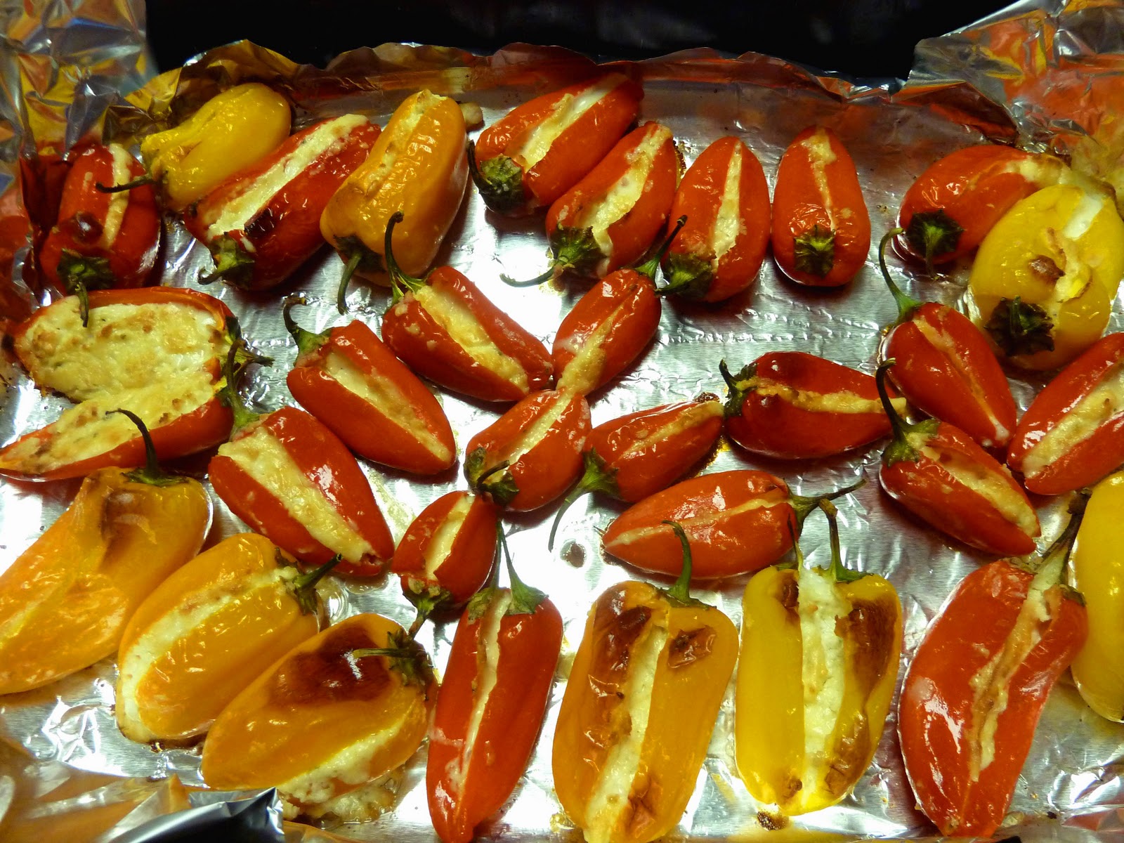 Dinner with Denise Sweet Mini Peppers with Goat Cheese and