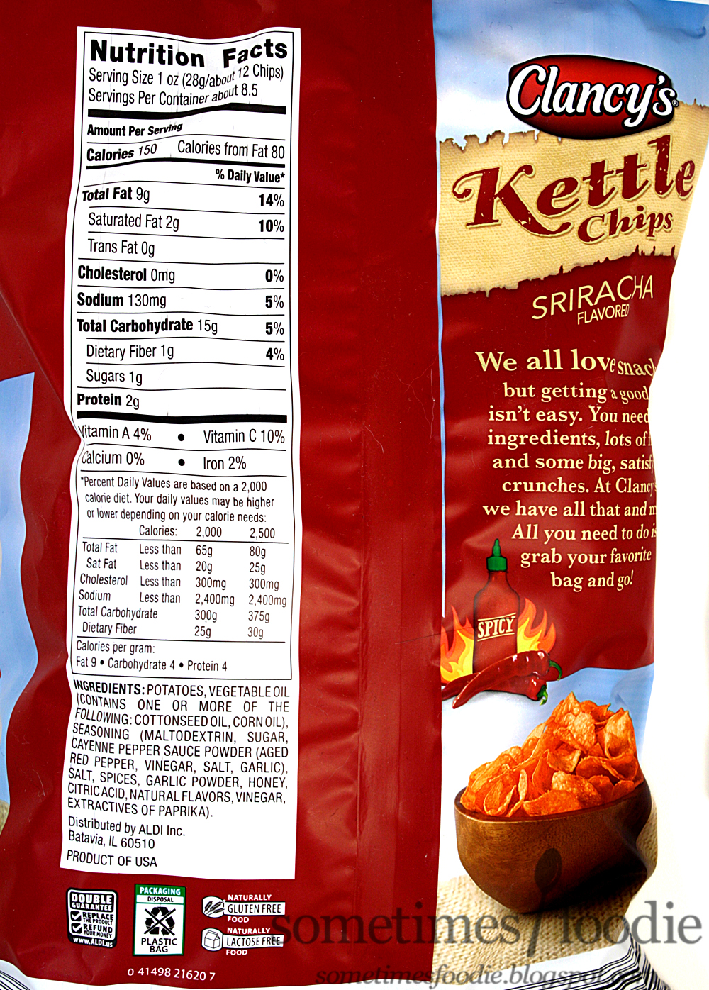 Sometimes Foodie Sriracha Kettle Chips Aldi