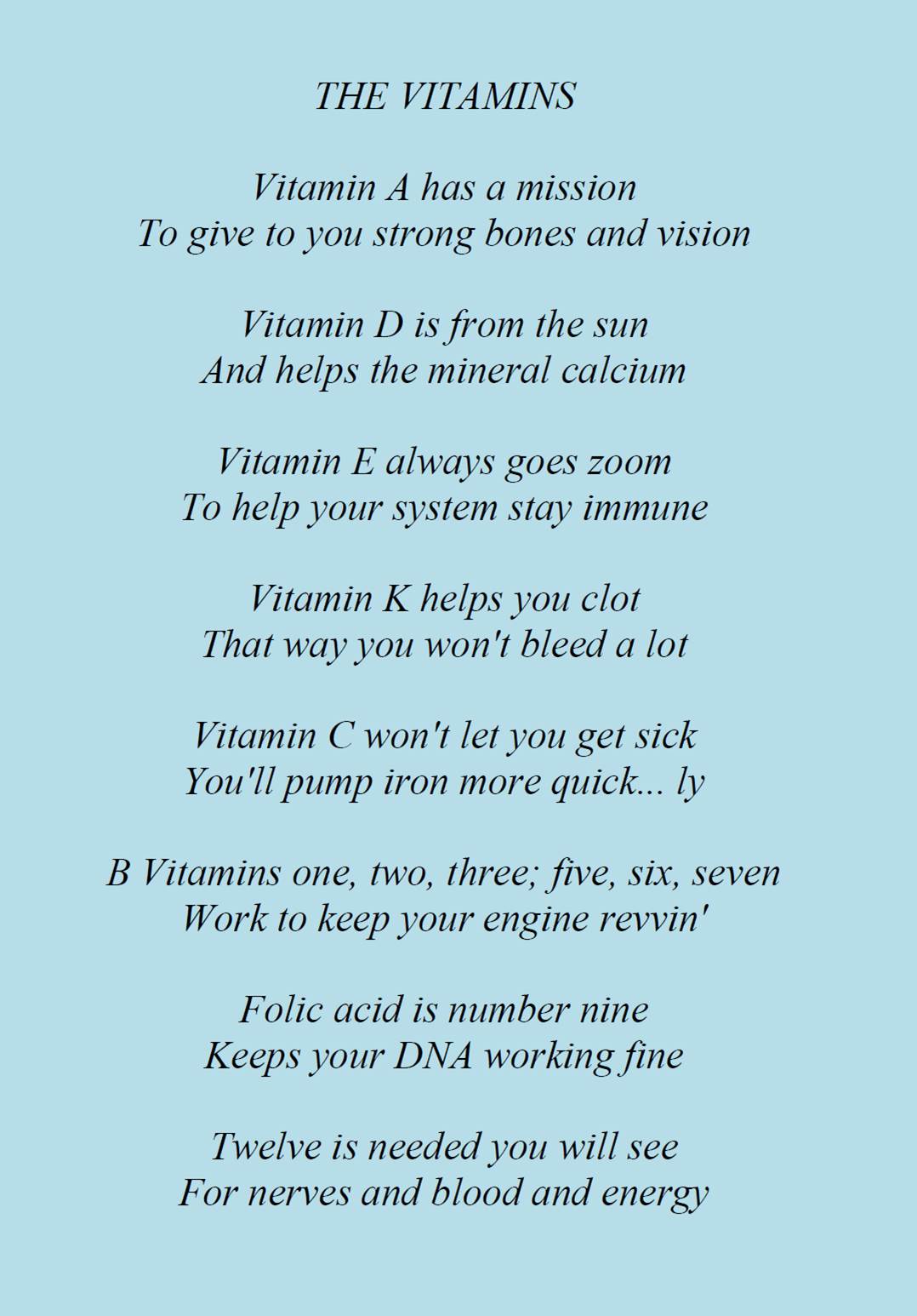 FACS Classroom Ideas: Google Fail & Vitamin Poem FACS Classroom Ideas: Google Fail & Vitamin Poem