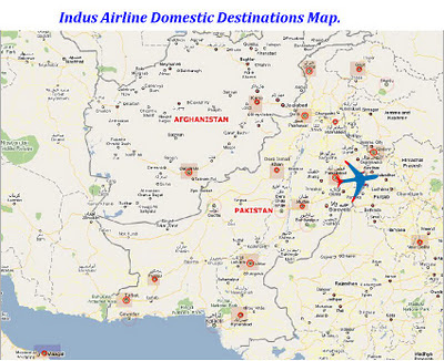 Indus Airline Domestic Desinations