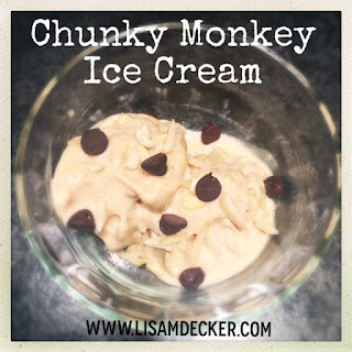 Homemade Chunky Monkey Ice Cream, Fixate Cookbook, 21 Day Fix, 21 Day Fix approved treats, healthy ice cream