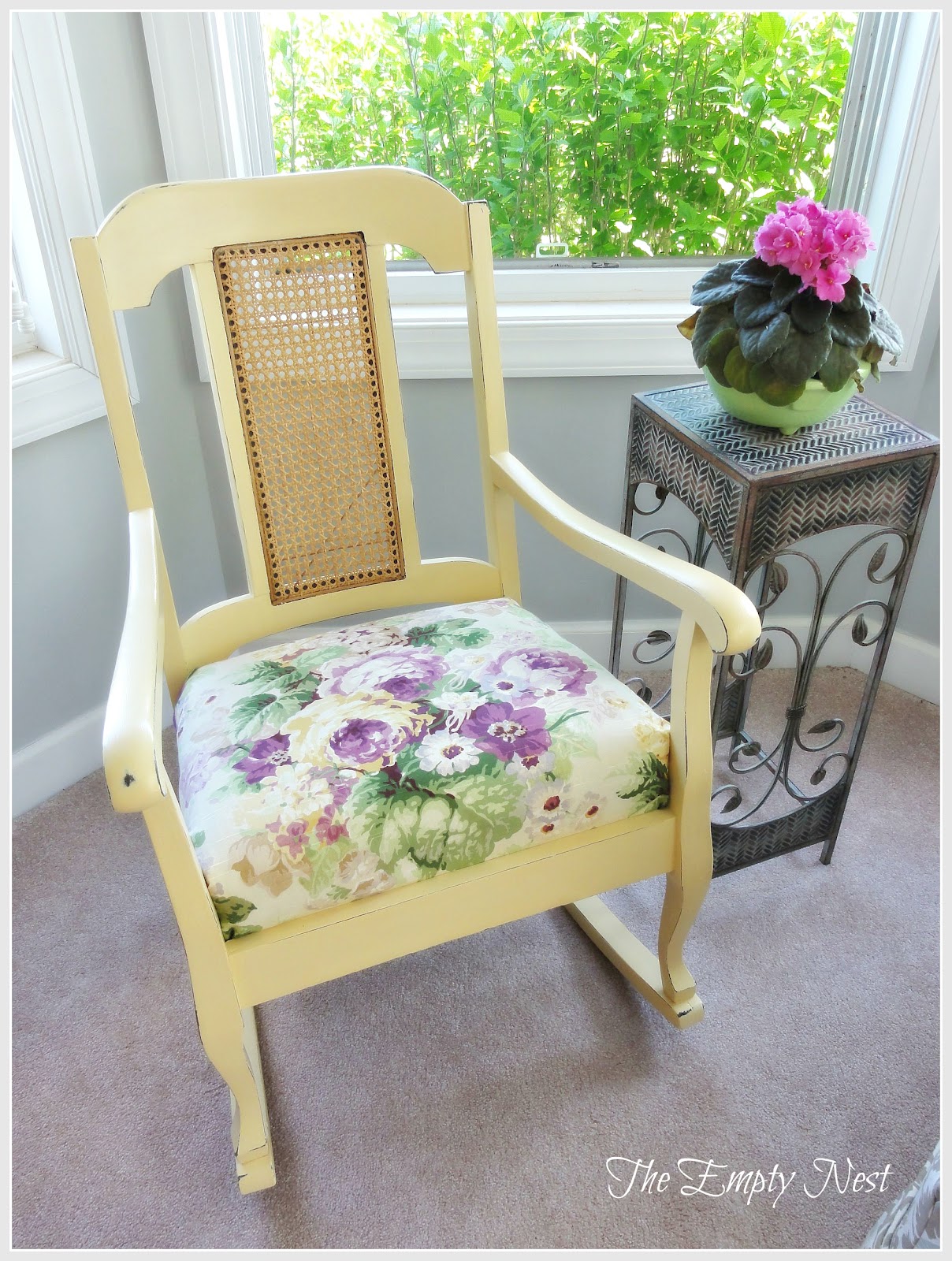 The Empty Nest A butter yellow Chalk Paint™ rocker