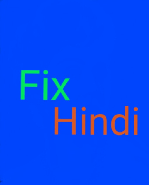 Fix Hindi 