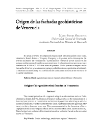 Origen de las fachadas geohistóricas de Venezuela