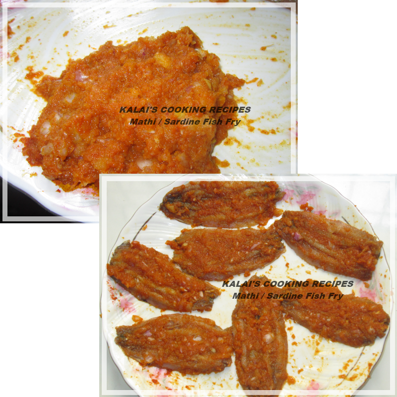 KALAI'S COOKING RECIPES Sardines Fillets Fish Fry with Onion மத்தி