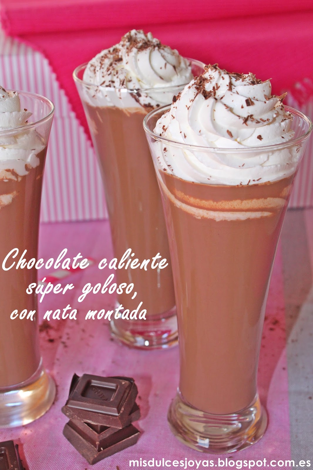 Chocolate Caliente Súper Goloso, Con Nata Montada
