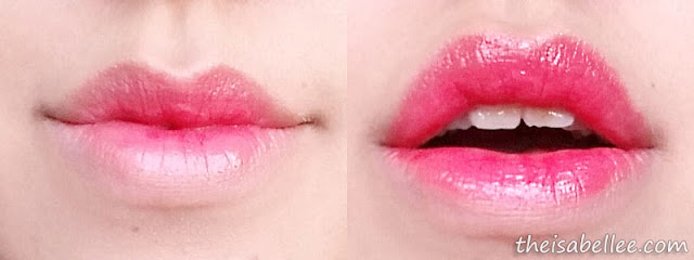 Innisfree Creammellow Lipstick Sweet Peach Butter on lips