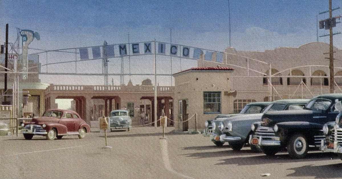 transpress nz cars in Calexico, California, early 1950s